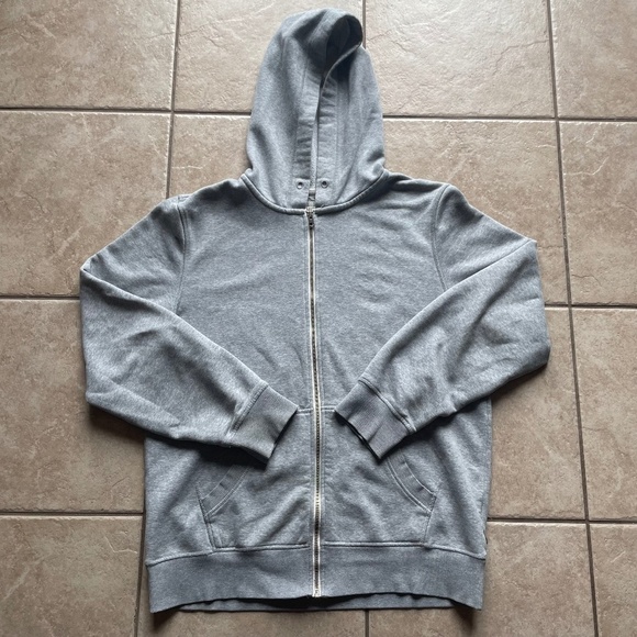 2000's Vintage Grey Converse  Zip Up Hoodie - Picture 1 of 8